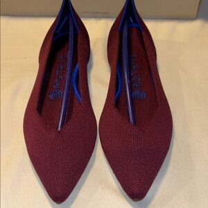 New w/box Rothy's Burgundy Women's Flats Size 8